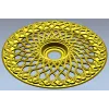 Interlace Sun Rosette - STL 3D model for CNC milling