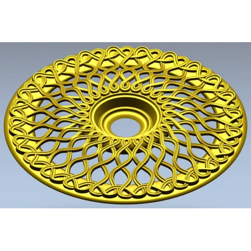 Interlace Sun Rosette - STL 3D model for CNC milling