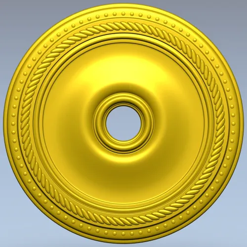 Rope-and-Bead Ceiling Rosette - STL 3D Model for CNC