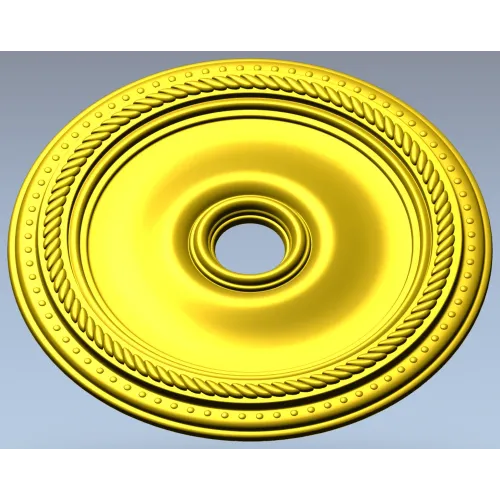 Rope-and-Bead Ceiling Rosette - STL 3D Model for CNC