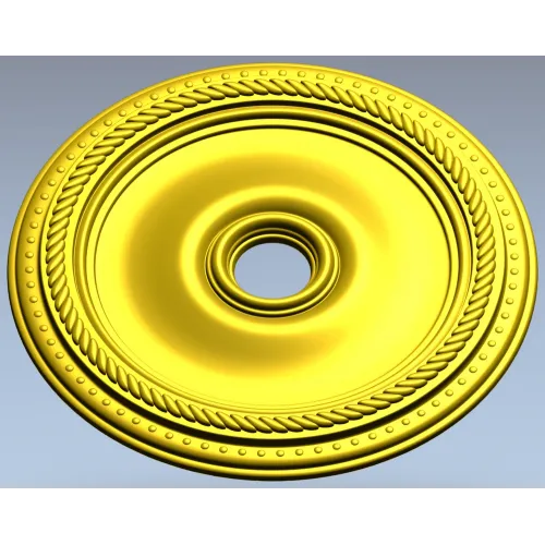 Rope-and-Bead Ceiling Rosette - STL 3D Model for CNC