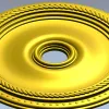 Rope-and-Bead Ceiling Rosette - STL 3D Model for CNC
