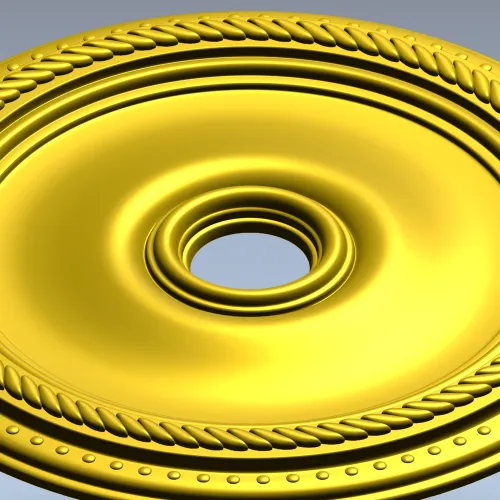Rope-and-Bead Ceiling Rosette - STL 3D Model for CNC