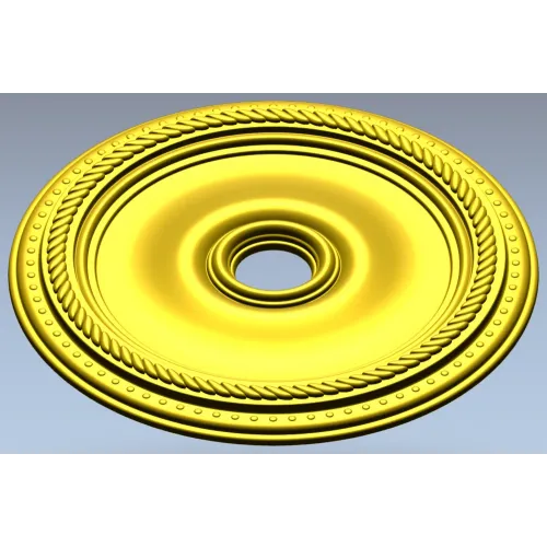 Rope-and-Bead Ceiling Rosette - STL 3D Model for CNC