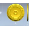 Imperial Rosette - STL 3D model for CNC carving
