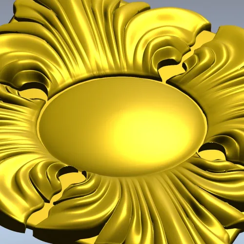Acanthus Sun Rosette STL for CNC