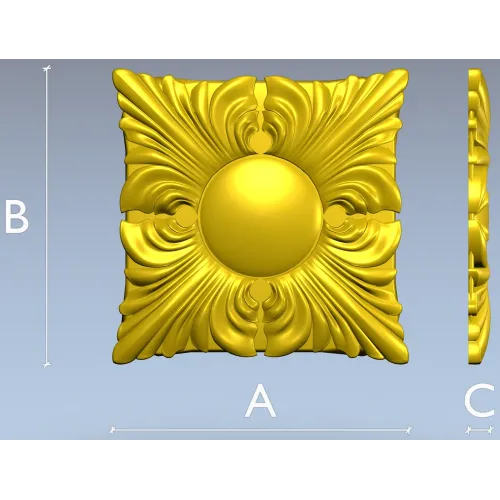 Acanthus Sun Rosette STL for CNC