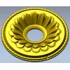 Sunburst Rosette Medallion - 3D STL Model for CNC