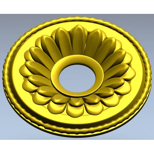Sunburst Rosette Medallion - 3D STL Model for CNC