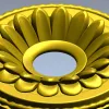 Sunburst Rosette Medallion - 3D STL Model for CNC