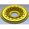 Sunburst Rosette Medallion - 3D STL Model for CNC