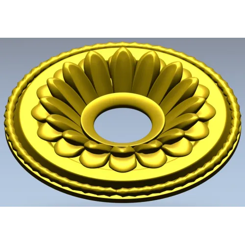 Sunburst Rosette Medallion - 3D STL Model for CNC