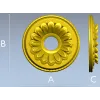 Sunburst Rosette Medallion - 3D STL Model for CNC