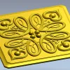 Heartleaf Rosette - STL 3D model for CNC carving