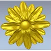 Floral Rosette STL for CNC - Daisy Medallion 3D Model