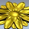 Floral Rosette STL for CNC - Daisy Medallion 3D Model