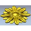 Floral Rosette STL for CNC - Daisy Medallion 3D Model
