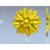 Floral Rosette STL for CNC - Daisy Medallion 3D Model