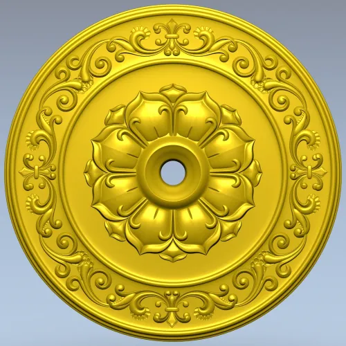 Regal Acanthus Rosette STL for CNC
