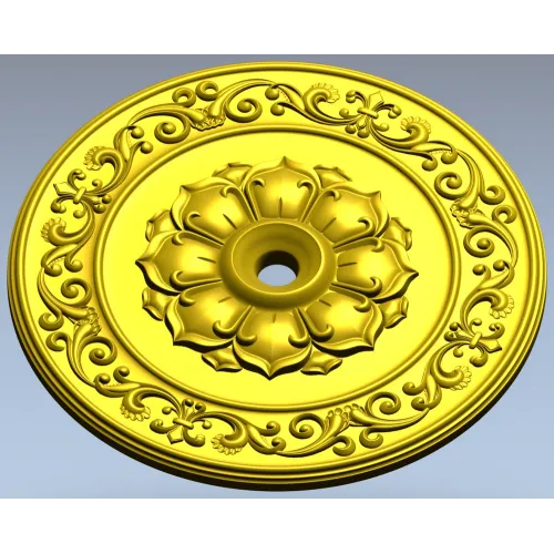 Regal Acanthus Rosette STL for CNC