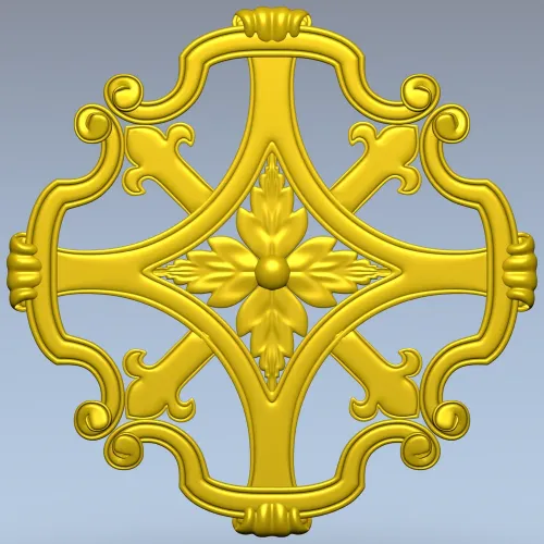 Florentine Rosette STL - decorative medallion 3D model for CNC