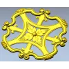 Florentine Rosette STL - decorative medallion 3D model for CNC