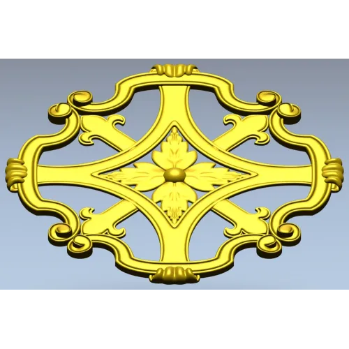Florentine Rosette STL - decorative medallion 3D model for CNC