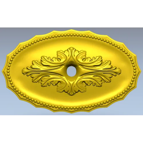 Oval Acanthus Rosette - STL 3D model for CNC milling