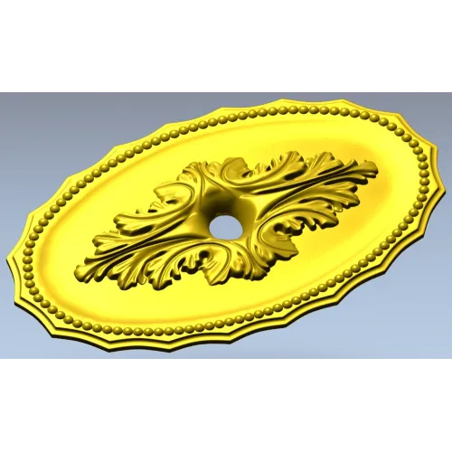 Oval Acanthus Rosette - STL 3D model for CNC milling