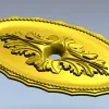 Oval Acanthus Rosette - STL 3D model for CNC milling