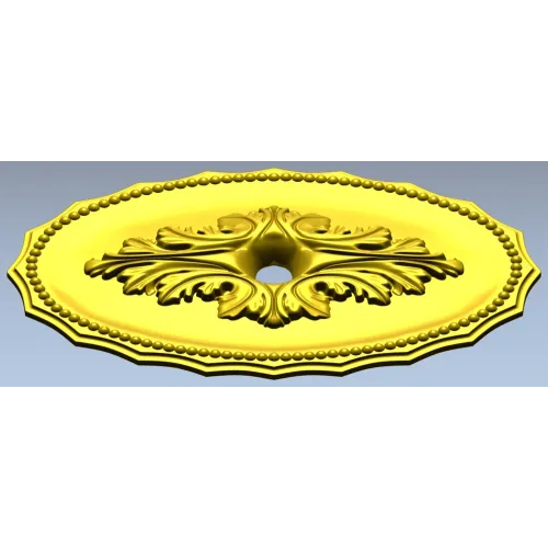 Oval Acanthus Rosette - STL 3D model for CNC milling