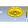 Oval Acanthus Rosette - STL 3D model for CNC milling