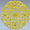 Aurelia Rosette - ornate round STL for CNC carving