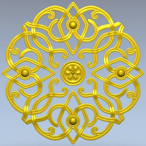 Aurelia Rosette - ornate round STL for CNC carving