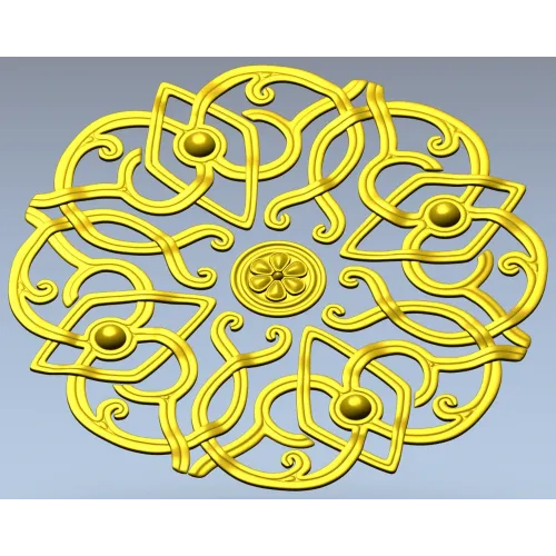 Aurelia Rosette - ornate round STL for CNC carving