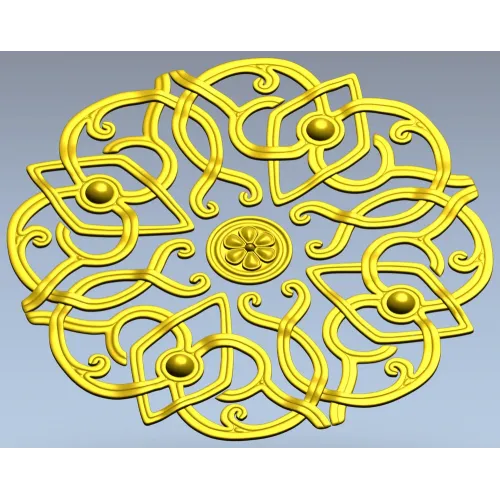 Aurelia Rosette - ornate round STL for CNC carving