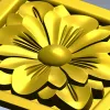Квадратная розетка "Солнечный цветок" - 3D модель STL для ЧПУ