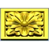Квадратная розетка "Солнечный цветок" - 3D модель STL для ЧПУ