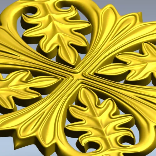 Aurelia Rosette - STL 3D model for CNC carving