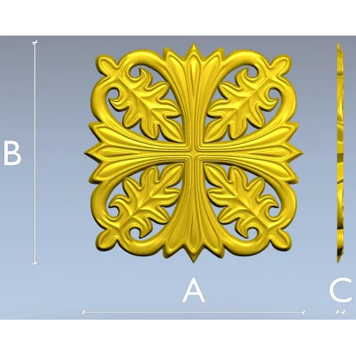 Aurelia Rosette - STL 3D model for CNC carving