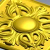 Розетка "Солнечный акант" - 3D модель STL для ЧПУ