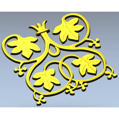 Vineleaf Rosette - STL 3D model for CNC