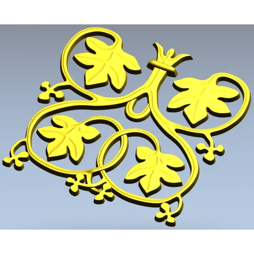 Vineleaf Rosette - STL 3D model for CNC