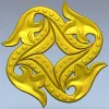 Четырёхлистная розетка - 3D модель STL для ЧПУ