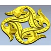 Четырёхлистная розетка - 3D модель STL для ЧПУ