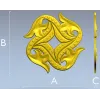 Четырёхлистная розетка - 3D модель STL для ЧПУ
