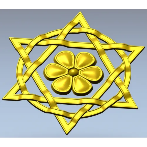Starflower Rosette - STL 3D model for CNC milling