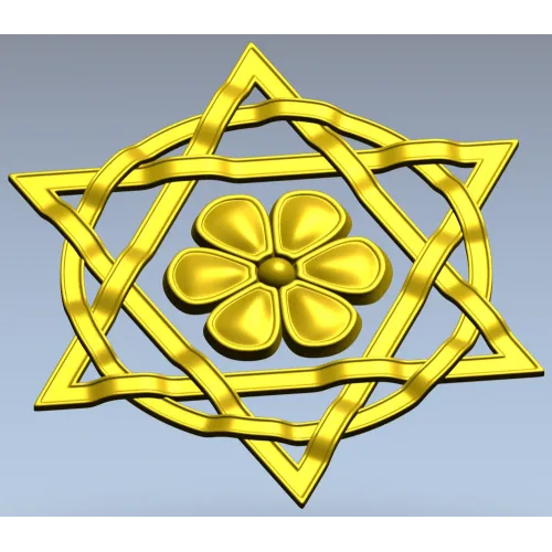 Starflower Rosette - STL 3D model for CNC milling