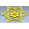 Starflower Rosette - STL 3D model for CNC milling