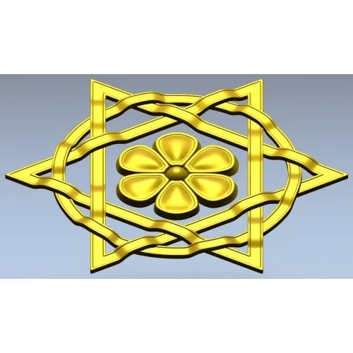 Starflower Rosette - STL 3D model for CNC milling